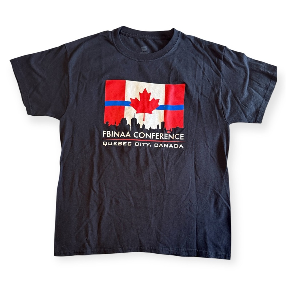 FBI National Academy Associates T-Shirt with Canadian Flag Design